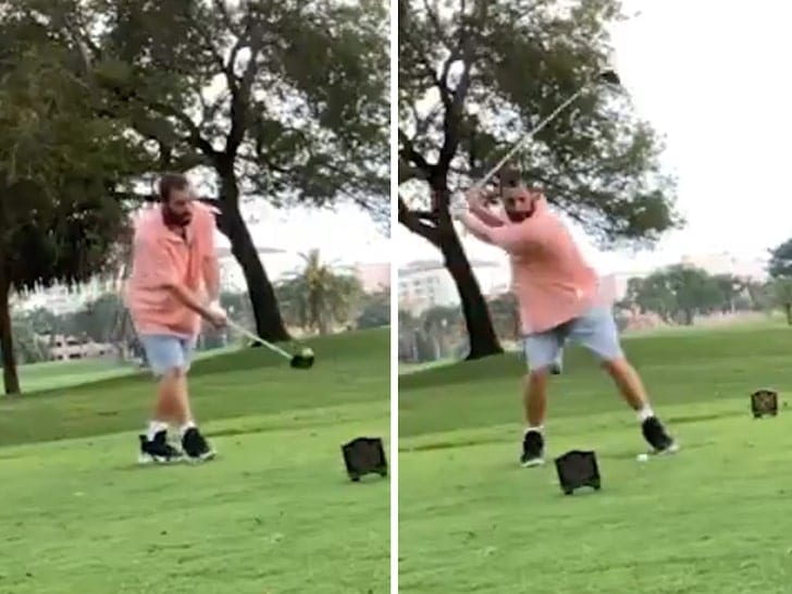 Adam Sandler Re-Enacts Popular Swing from ‘Happy Gilmore’ On Its 25th Anniversary
