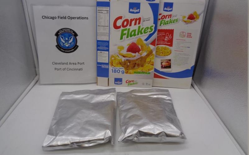 Cocaine Smuggled Into 44 Pounds of Cornflakes Found in Ohio
