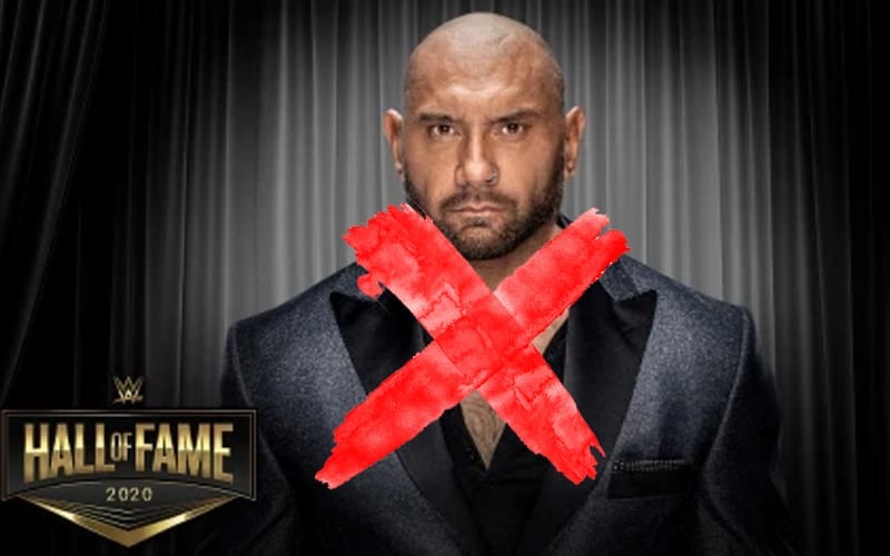 Why Dave Bautista Was Removed From WWE Hall Of Fame