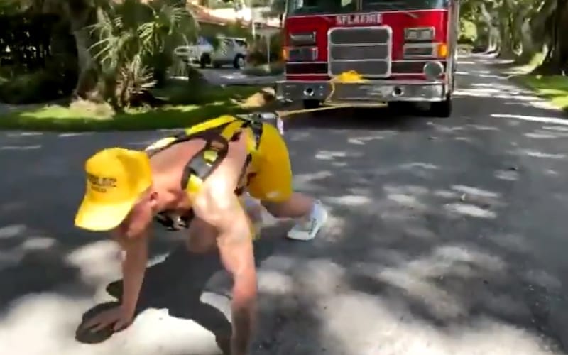 Jake Paul Looks Impressive Towing A Fire Truck In New Video Ahead Of Ben Askren Fight