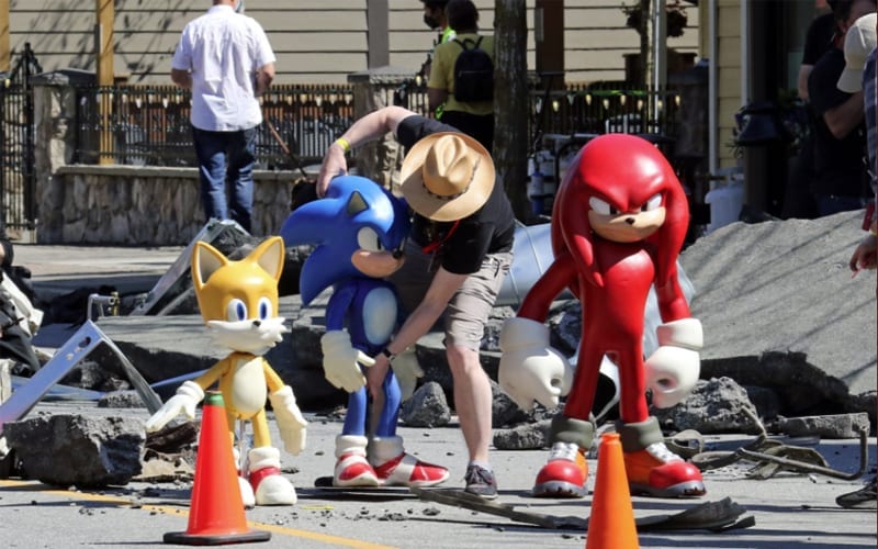 Sonic The Hedgehog Sequel Set Photos Reveals Knuckles & Tails Characters