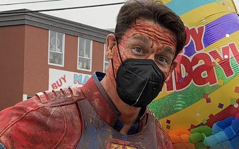 John Cena Drenched In Blood On Set Of Peacemaker HBO Max Series