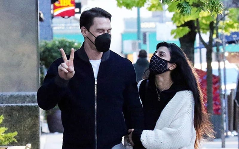 John Cena & Wife Shay Shariatzadeh Pose for the Camera in Romantic Outing