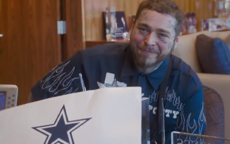 Post Malone Gets Down With Dallas Cowboys GM Jerry Jones Playing Classic Party Game
