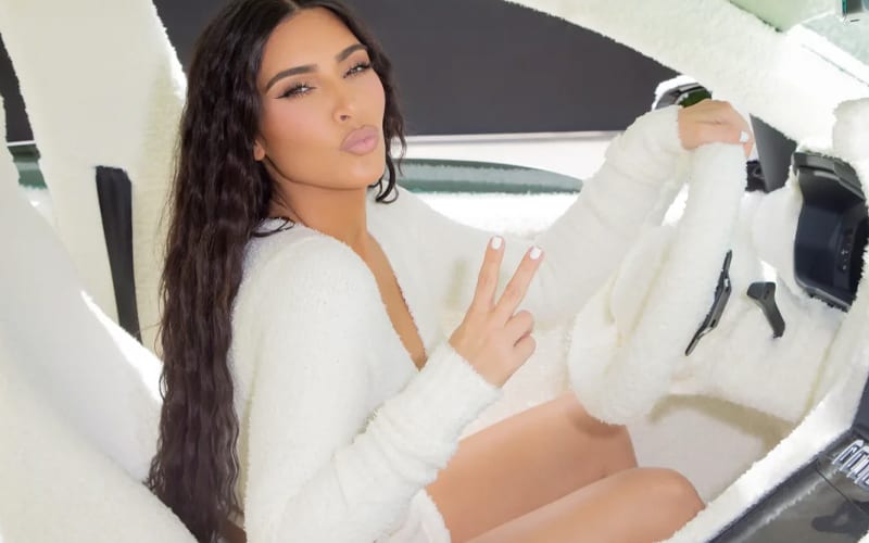 Kim Kardashian Wraps Lamborghini In SKIMS Fabric For Publicity Stunt