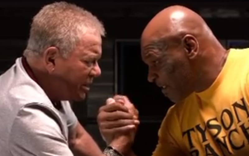Mike Tyson & William Shatner Throw Down With Arm Wrestling In New Video