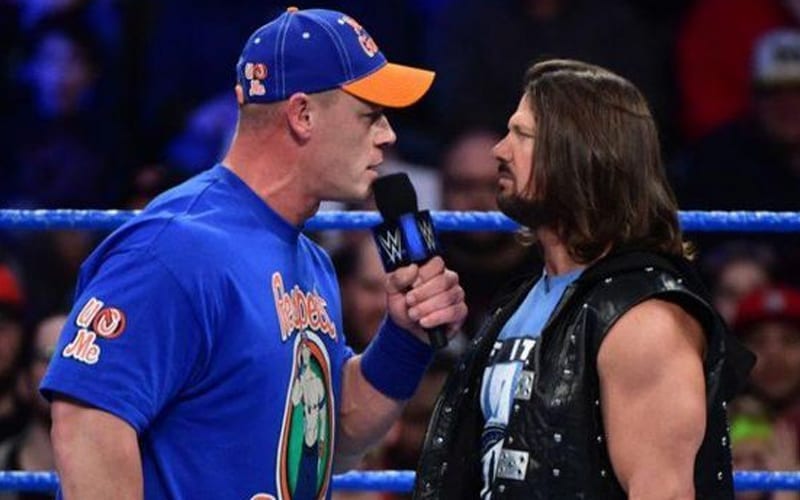 AJ Styles Credits John Cena For His Spot In WWE
