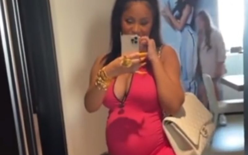 Cardi B Shows Off Baby Bump In Pink Jumpsuit With Daughter Kulture