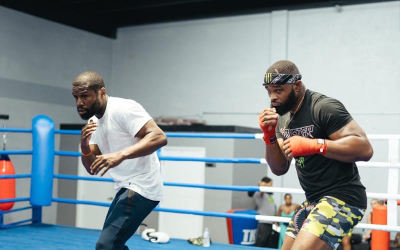 Tyron Woodley Throws Shade At Jake Paul While Training With Floyd Mayweather