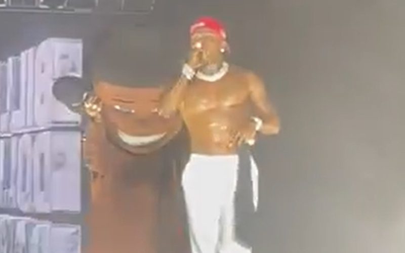 DaBaby Gets Shoe Thrown At His Head During Rolling Loud