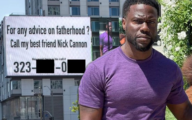 Kevin Hart Posts Nick Cannon’s Phone Number On Billboard In Epic Prank War