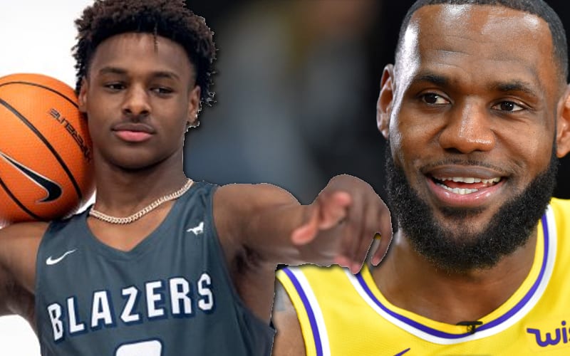 LeBron James Draws Big Attention With Side-By-Side Photo Of Son Bronny Dunking