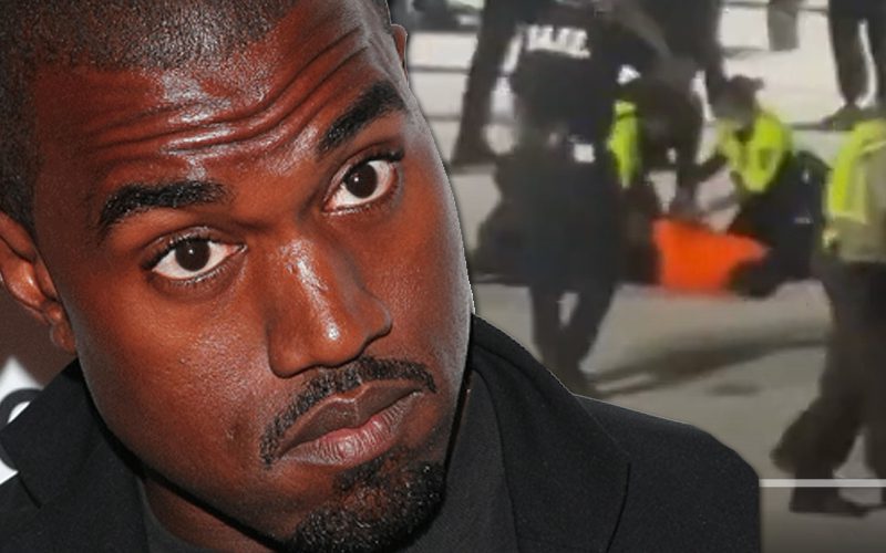 Security Tackles Fan Rushing Stage At Kanye West Donda Event