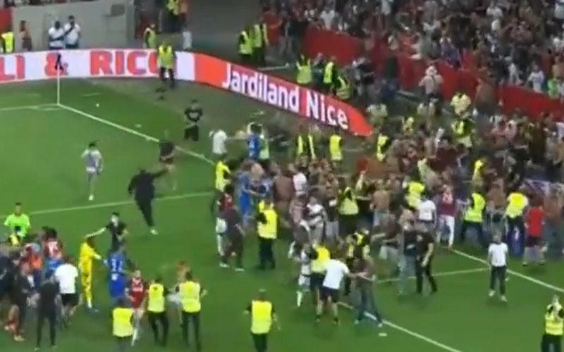 Fans Rush The Field To Brawl With Soccer Players In Wild Scene