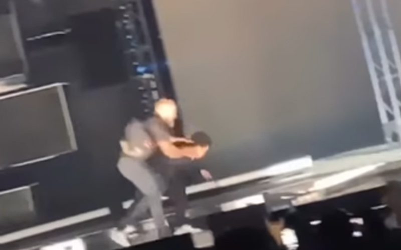 Crazed Lil Baby Fan Tackled By Security Guard For Jumping On Stage