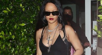 Rihanna Shows Off Black Lingerie While Out On The Town