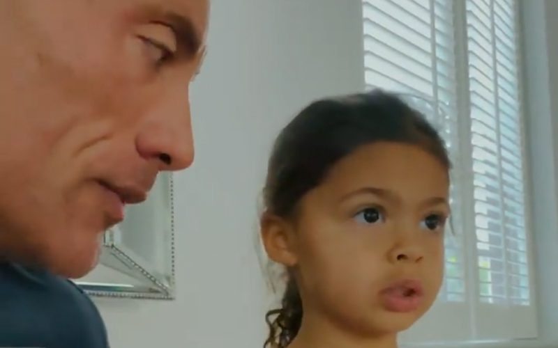 The Rock’s Daughter Has Priceless Reaction To ‘Black Adam’ Concept Trailer