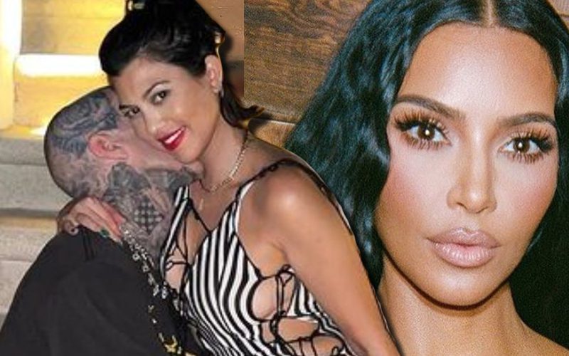 Kim Kardashian Comments On Kourtney Kardashian & Travis Barker’s Constant PDA