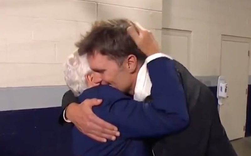 Tom Brady Gives Big Hug To Patriots Owner Robert Kraft Before Bucs vs Patriots Game