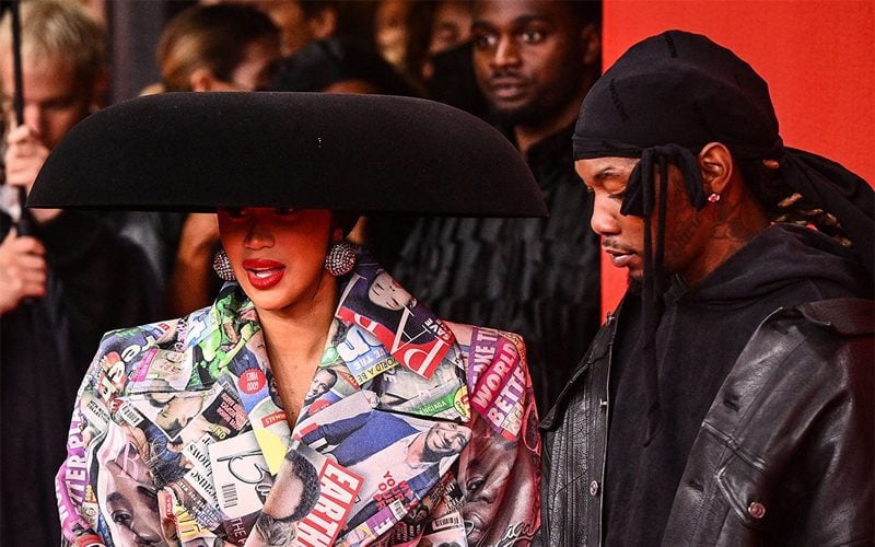 Cardi B Steals Attention At Balenciaga Fashion Show A Month After Giving Birth