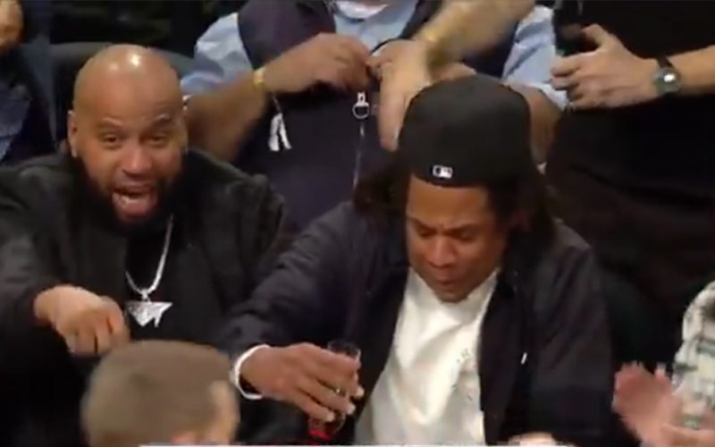 Jay-Z Has Drink Spilled All Over His Lap During Brooklyn Nets Game