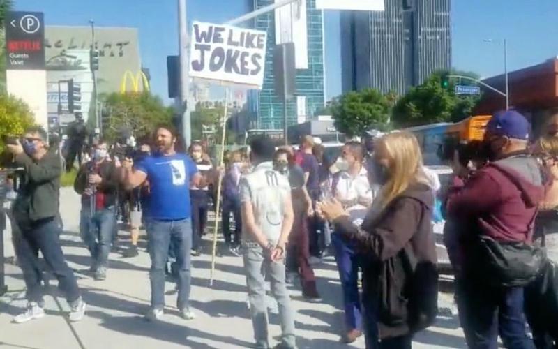 Dave Chappelle Supporters Show Up For Counter Protest At Netflix Offices