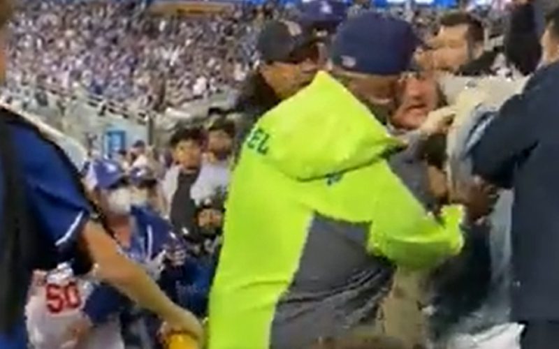 Baseball Game Turns Into Brawl As LA Dodgers Fans Fight In The Stands