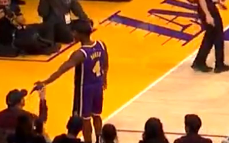 LA Lakers Guard Rajon Rondo Removes Fan From Game