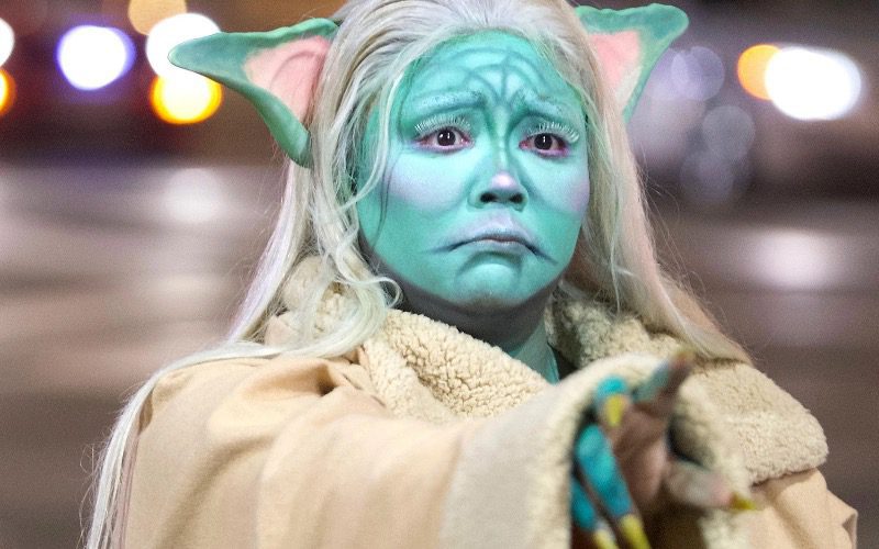 Lizzo Dresses Up As Baby Yoda For Halloween