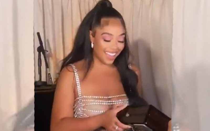 Jordyn Woods Surprises Karl-Anthony Towns With Birthday Party & $13k Louis Vuitton Alzer Bag
