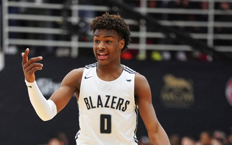 Bronny James Loses Sneakers In Free Throw Shootout With TikTok Star
