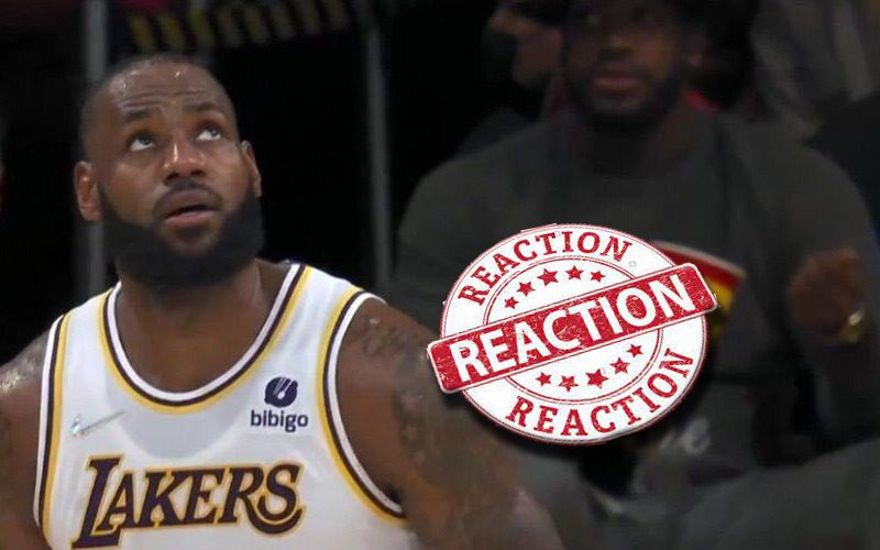 LeBron James Reacts To His Look-Alike At Lakers Game