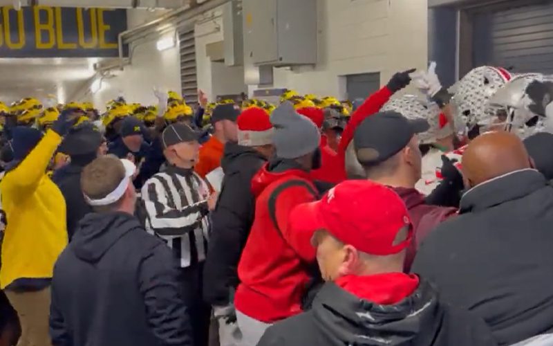 Ohio State Buckeyes & Michigan Wolverines Almost Throw Down In Tunnel