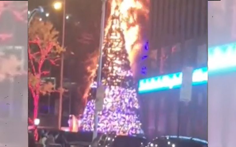 Man Sets Fire To Christmas Tree Outside FOX News Headquarters
