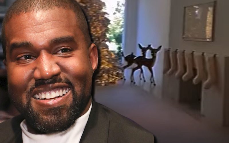 Kanye West Has Stocking Hanging Over Kim Kardashian’s Fireplace