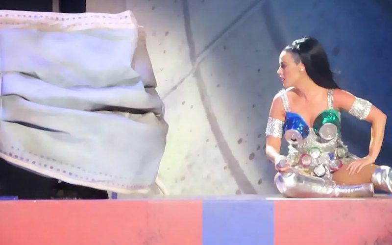 Katy Perry Sparks Attention After Concert Routine With Giant Talking Mask Puppet