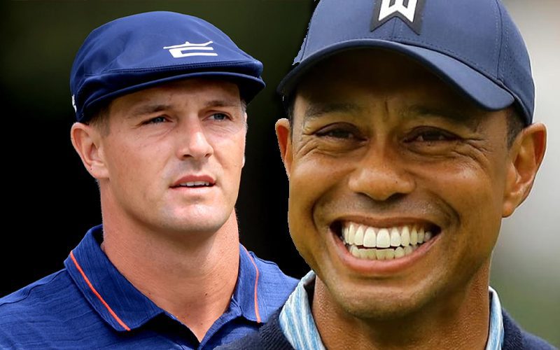Tiger Woods & Bryson DeChambeau Share Some Bro Time At The Driving Range
