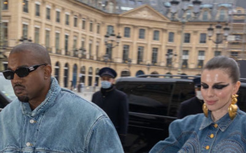 Kanye West & Julia Fox Attend Kenzo Show At Paris Fashion Week