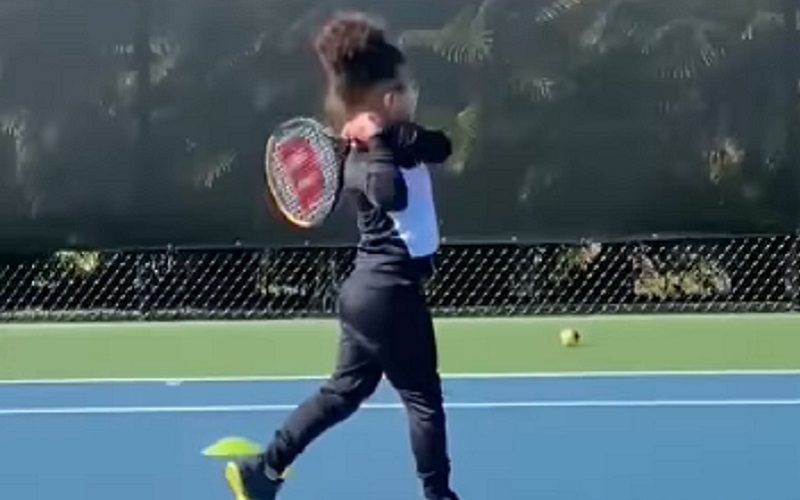Serena Williams’ 4-Year-Old Daughter Shows Off Her Impressive Tennis Game