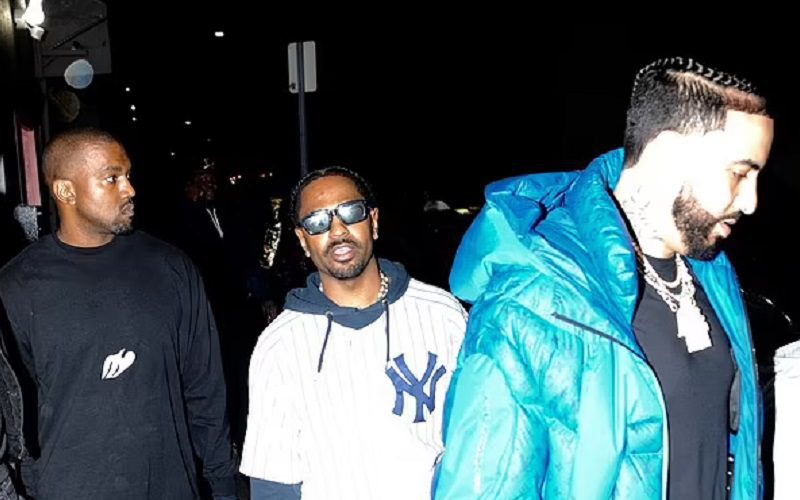 Kanye West Spotted In Studio With French Montana & Big Sean