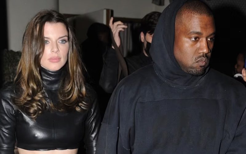 Kanye West & Julia Fox Make Out For Photographers