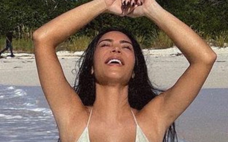 Kim Kardashian Gets In Touch With Mother Nature In Steaming Bikini Drop