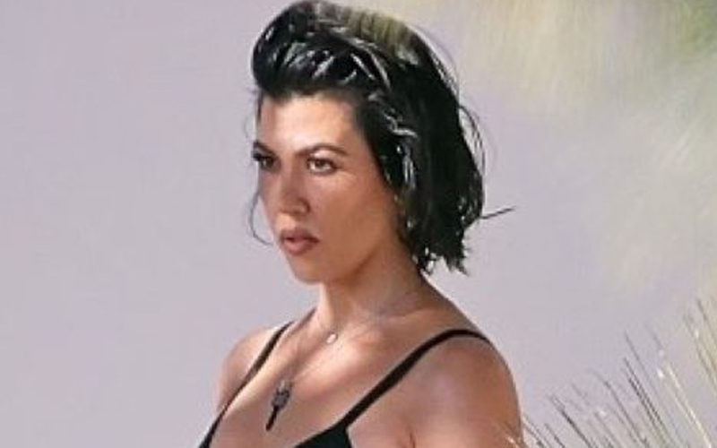 Kourtney Kardashian Stuns In Brown Bikini