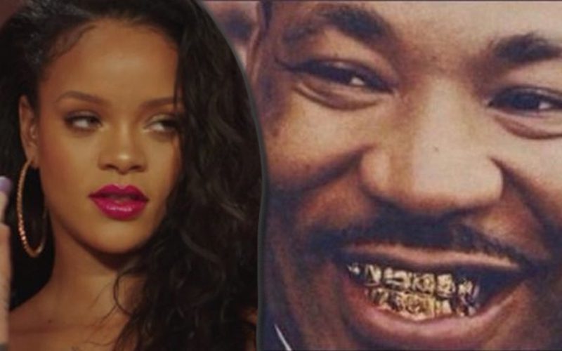Rihanna Dragged Over Photo Of Martin Luther King Wearing A Gold Grill