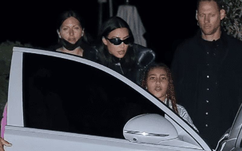 Kim Kardashian & Daughter North West Spotted At Dinner Amid Kanye West Drama