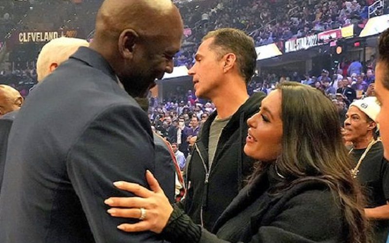 Michael Jordan Embraces Vanessa Bryant At NBA All-Star Game