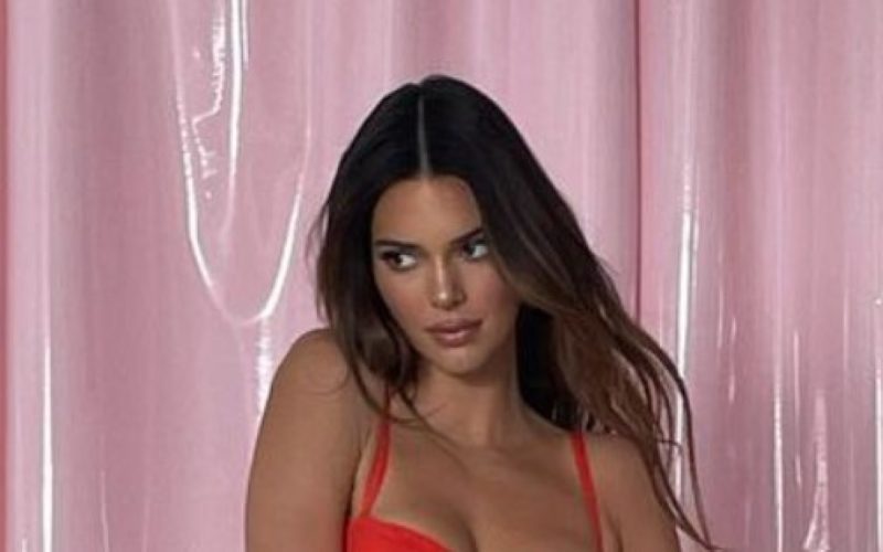 Kendall Jenner Stuns In Red Lingerie To Ring In Valentine’s Day
