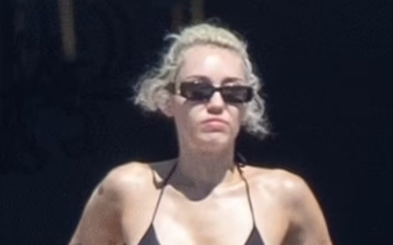 Miley Cyrus Stuns In Black Bikini While On Vacation With Maxx Morando