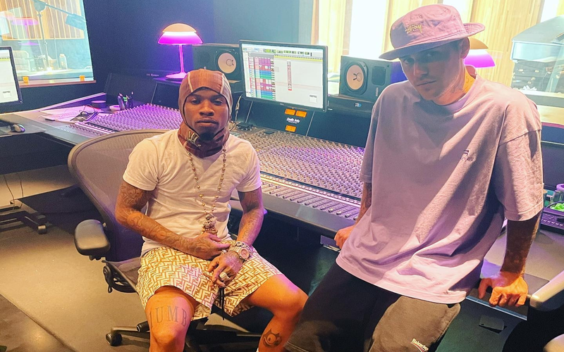 Justin Bieber & Tory Lanez Team Up In The Studio