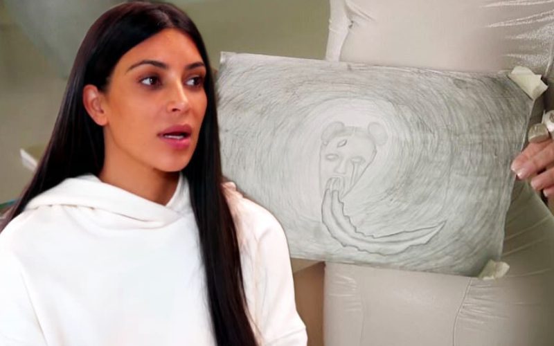 Kim Kardashian Shows Off North West’s Emo Art During House Tour